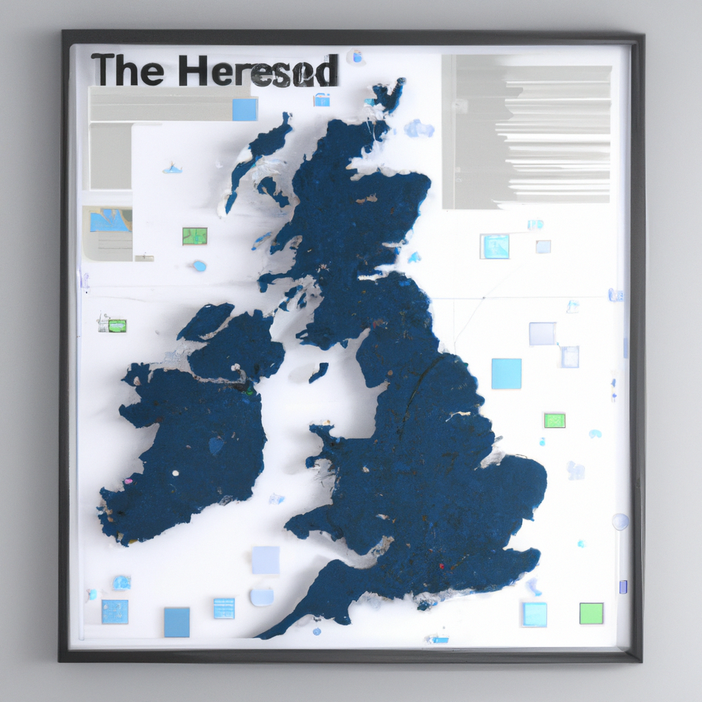 Detailed UK map with mobile signal layers, towers, and 5G coverage heat overlay